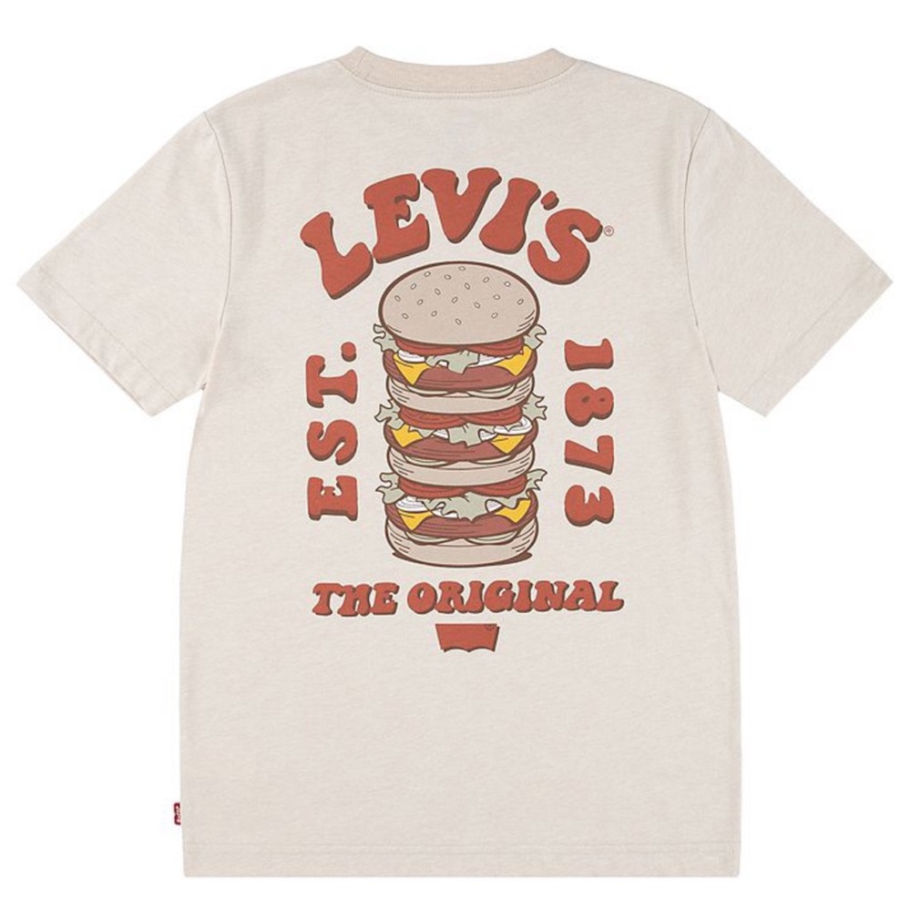 Levi’s Boys Hamburger Burger Logo Short Sleeve Tee Shirt